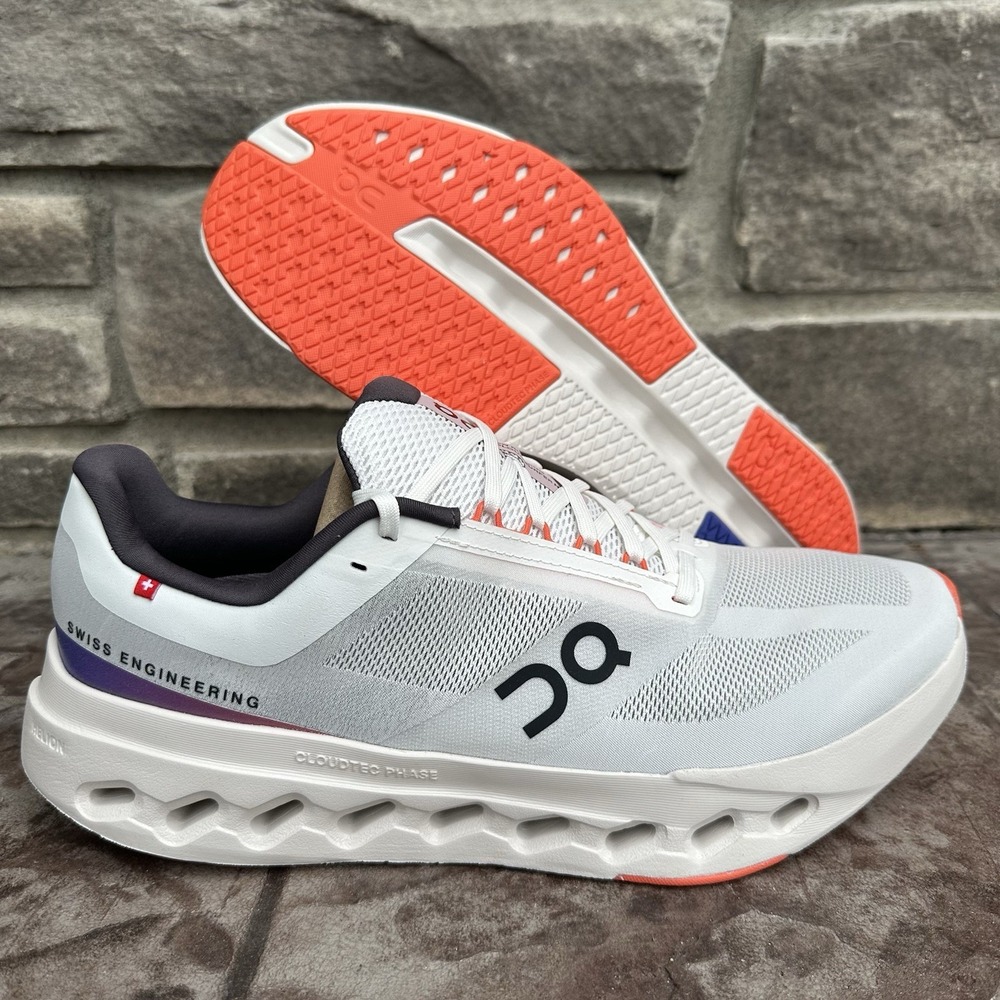 Men's 12 M On Running Cloudsurfer Next White Flame 3ME30020256 Shoe Sneakers